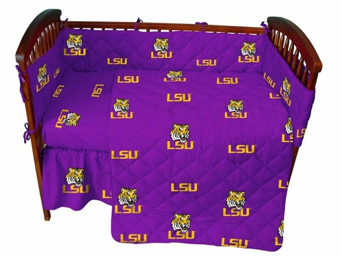 College Covers LSUCSFSWPR Louisiana State Tigers Baby Crib Fitted Shee