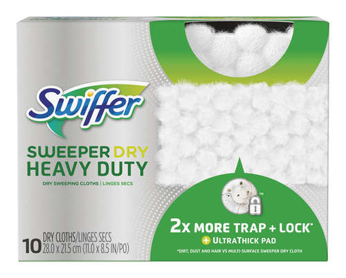 Swiffer 1899996 11 x 8.5 in. Heavy Duty Cloth Refill Pad - 10 Count