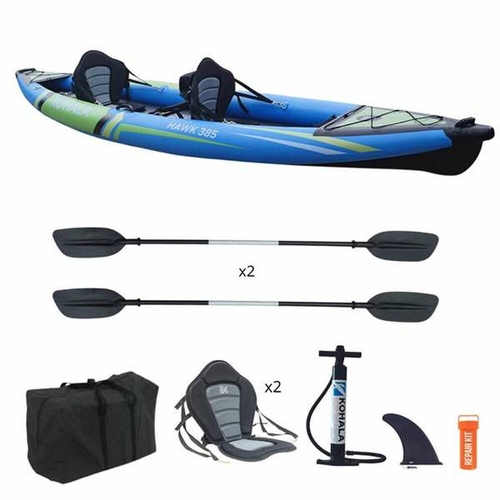 Inflatable Canoe Kayak Hybrid Drop Stitch Floor PVC 385 cm