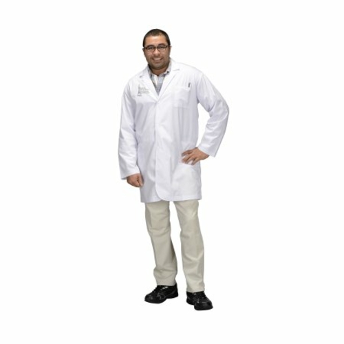 Aeromax STEM-LAB-AD-LRG Adult Lab Coat- 0.7 Length- Large