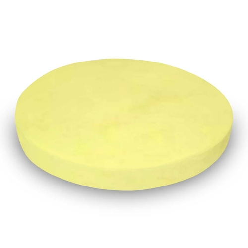 SheetWorld Fitted Round Crib Sheet - 100% Cotton Woven - Solid Yellow