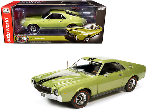 1968 AMC AMX Hardtop Light Green Metallic with Black Stripes \Muscle