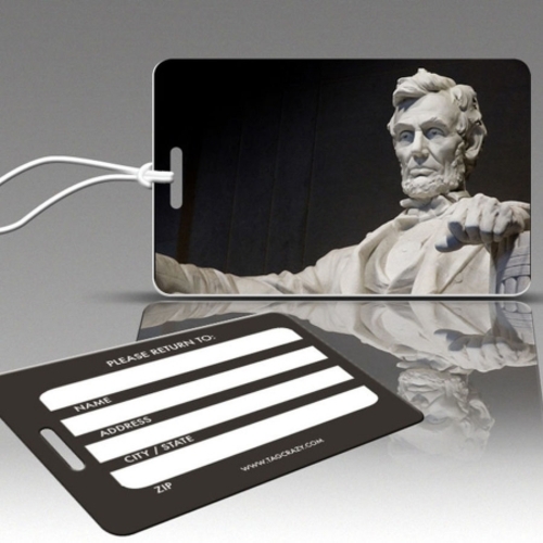 TagCrazy DC004 US Destinations Luggage Tags - Lincoln Memorial - 3 Pac