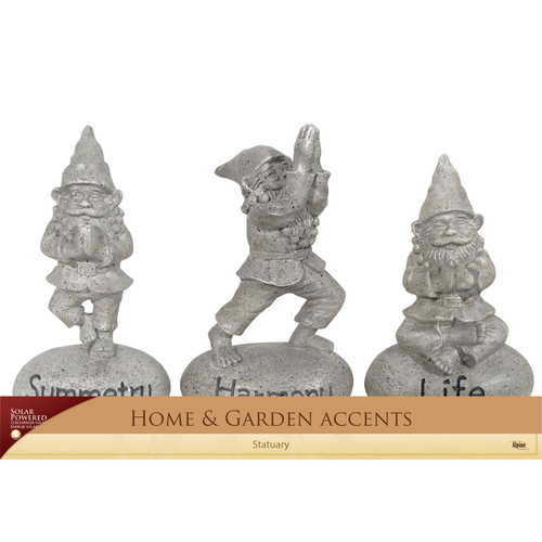 Alpine 8015833 Inspirational Gnome Statue - Gray, Pack of 12