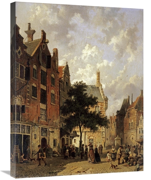 Global Gallery GCS-266294-30-142 30 in. A Street Scene Art Print - Adr