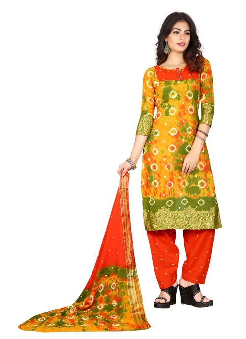 Generic Women's Cotton Salwar Material (Multi,