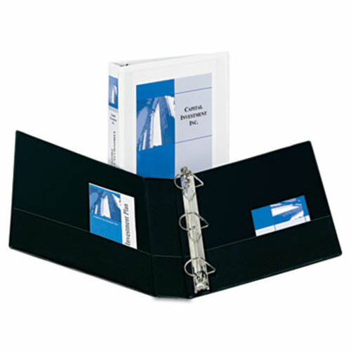 Avery 09400 Durable Slant Easy Insert Ring View Binders- 1-1/2&quo