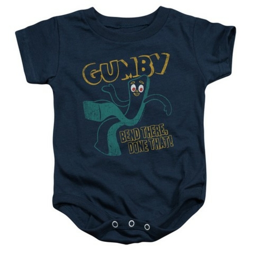 Trevco Gumby-Bend There Infant Snapsuit- Navy - Small 6 months
