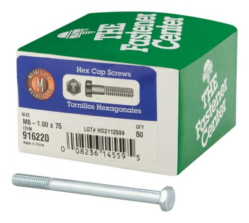 Hillman 916220 M6 x 75 Hex Cap Grade 8.8 Metric Screw
