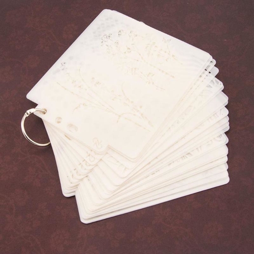 Main 9Pcs Plastic Spray Mould DIY Scrapbooking Flower image