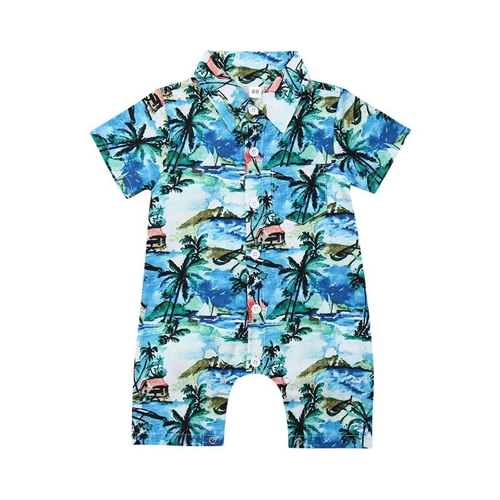 Hawaii Newborn Baby Girl Boy Romper Coconut Tree