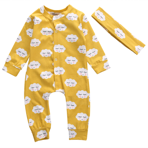 2 Pcs Newborn Baby boys Girls Cute Clouds