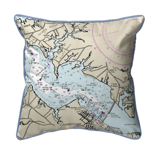 Betsy Drake ZP12263CT 22 x 22 in. Cambridge, MD Nautical Map Extra