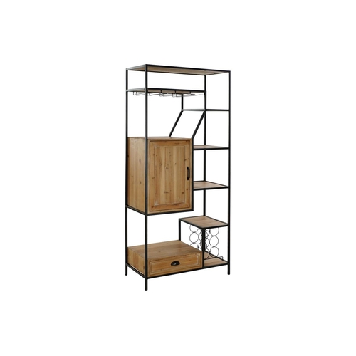 Shelves DKD Home Decor 80 x 40 x 180,5 cm Fir Natural Black Iron