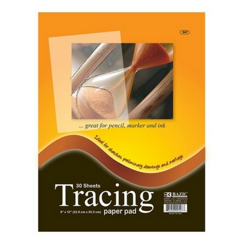 Bazic 547 30 Ct. 9" X 12" Tracing Paper Pad Case of 48