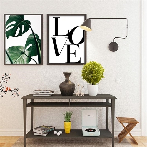Word Love Canvas Art Print Bedroom Wall Decor ,