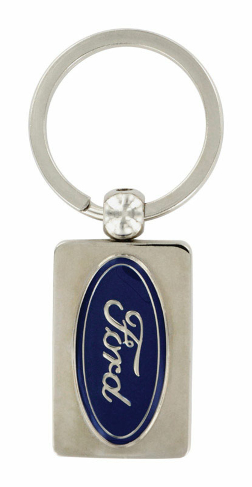 Hillman 5938964 Ford Metal Decorative Key Chain, Blue - Pack of 3