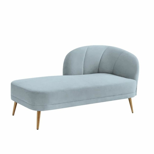 Chaise Longue Sofa DKD Home Decor Sky blue 160 x 80 x 90 cm Blue