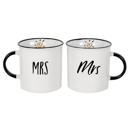 Mrs and Mrs Mug Set