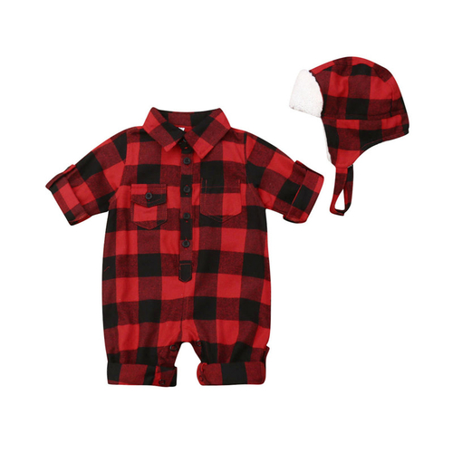 Newborn Kids Baby Boy Girl Xmas Clothes Red