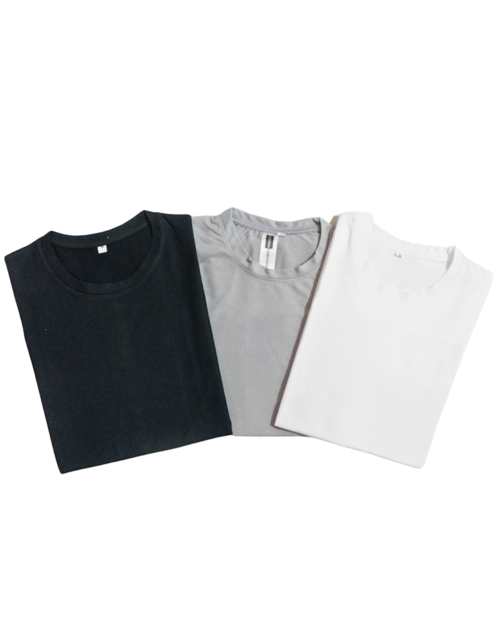 Black White & Grey Tshirt Combo (Pack of 3)(SizeL)(Colormulticolor)