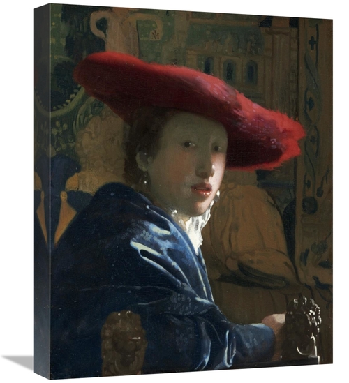 Global Gallery GCS-281418-1620-142 16 x 20 in. Girl with a Red Hat Art