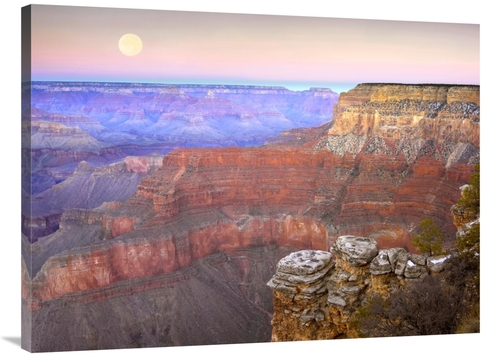 Global Gallery GCS-397164-3040-142 30 x 40 in. Full Moon Over the Gran