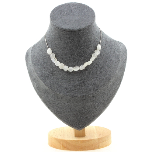 Moonstone from India 15 beads necklace.