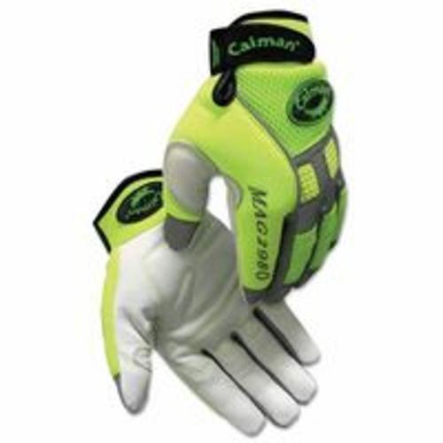 Caiman 607-2980-XL Mech Glv Hi-Vis Goat Grain Palm