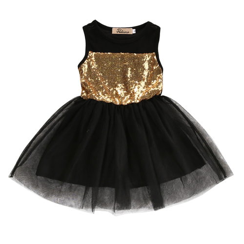 Summer Style Kid Girls Princess Sequins Sleeveless