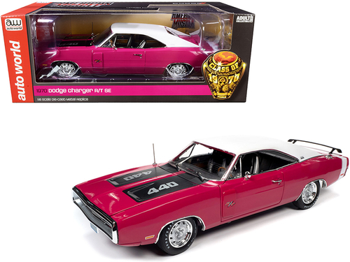 1970 Dodge Charger R/T SE 440 Hardtop Panther Pink with White Top and