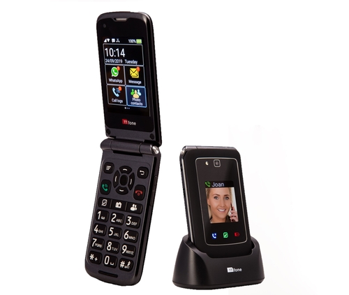 TTfone Titan TT950 Big Button Flip Phone with WhatsApp O2 Bundle Pay