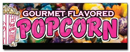 SignMission D-12 Gourmet Flavored Popcorn 12 in. Gourmet Flavored Popc