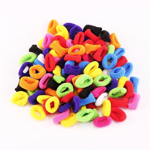 1Pack Small Ring Hair Bands Girls Colorful Elastic