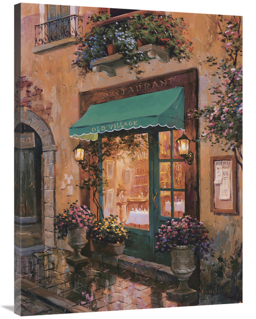Global Gallery GCS-122977-3040-142 30 x 40 in. Old VIllage Restaurant 