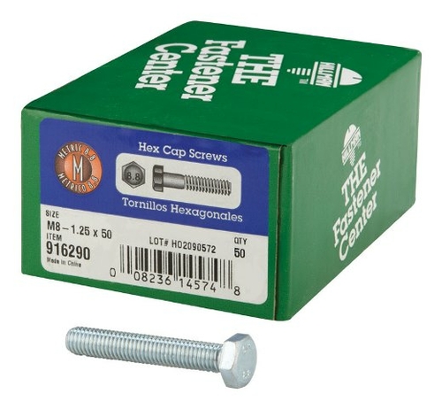 Hillman 916290 M8 x 50 Hex Cap Grade 8.8 Metric Screw