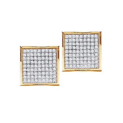 GoldNDiamond GND-54320 0.15 CTW Diamond Micro-Pave Earrings