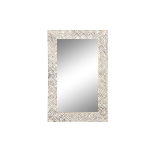 Wall mirror DKD Home Decor Natural White Mango wood (76,5 x 3 x 122