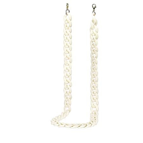 White Mask Holder Chain Necklace Light Weight Face Mask Chain | Gold