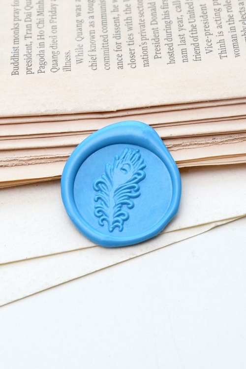 Peacock feather Wax Seal Stamp/Wax seal Stamp Kit /Custom Sealing