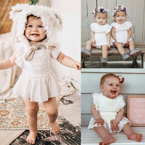 Newborn Baby Girl Summer Cute Bodysuits Short