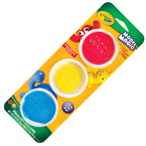 Crayola 23-6018 2.25Oz. Model Magic Reusable Tubs Primary Color - 3 Co