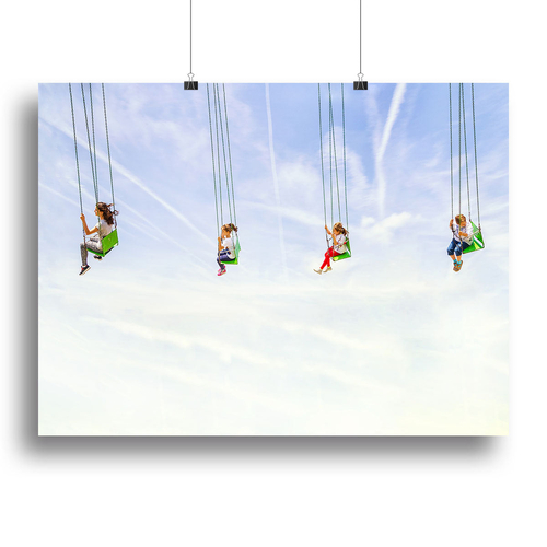 Heads in the clouds! Canvas Print or Poster