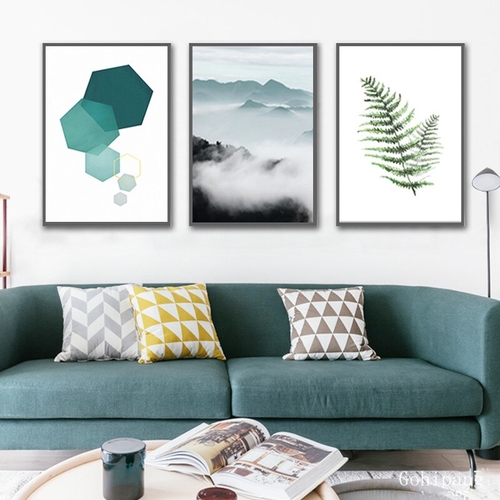 Abstract Landscape Geometry Canvas Paintings