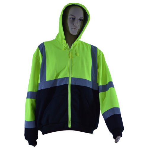 Sweatshirt Hooded Two Tone with Liner ANSI 107-Class 3 2 Slash Pockets