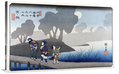 Global Gallery GCS-277987-40-142 40 in. 69 Stations of Kisokaido - Sta