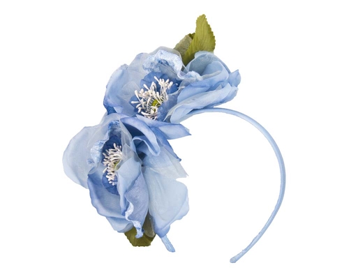 Light blue silk flower crown