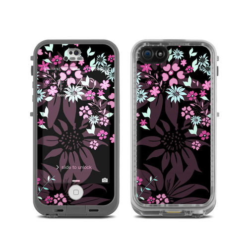DecalGirl LC5C-DKFLOWERS LifeProof Fre 5C Case Skin - Dark Flowers