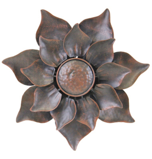 91100 Bronze, Metal Dual Petal Kinetic Flower - Pack Of 3