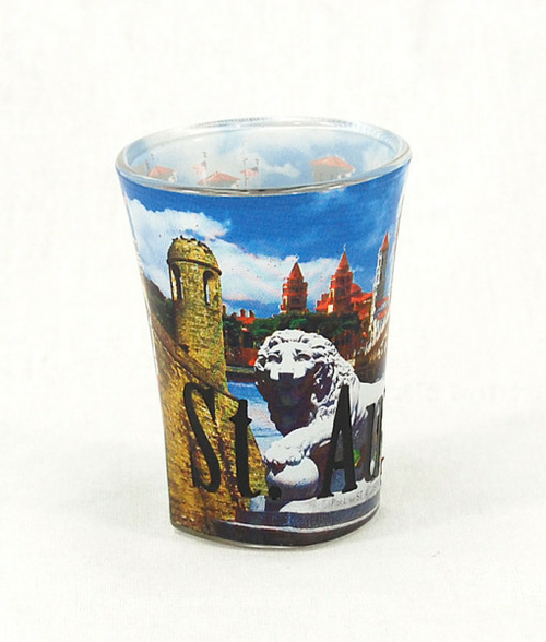 Americaware SGSTA02 St. Augustine Full Color  Etched  Shot Glass